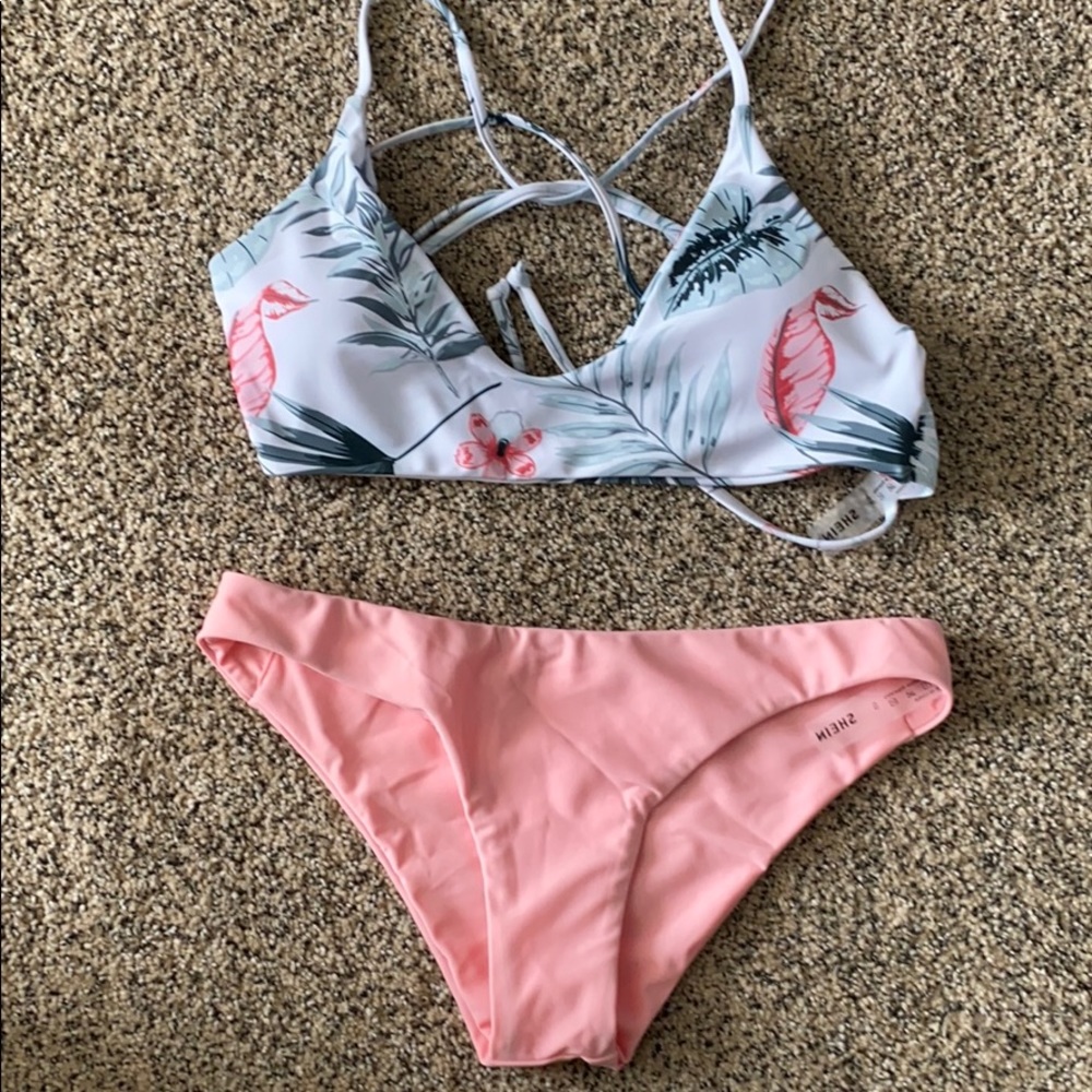 Flower Print Swim Suit